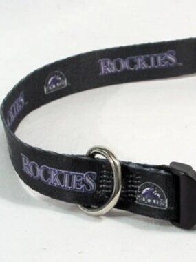 NEW Colorado Rockies MLB 1" Dog Collar XL